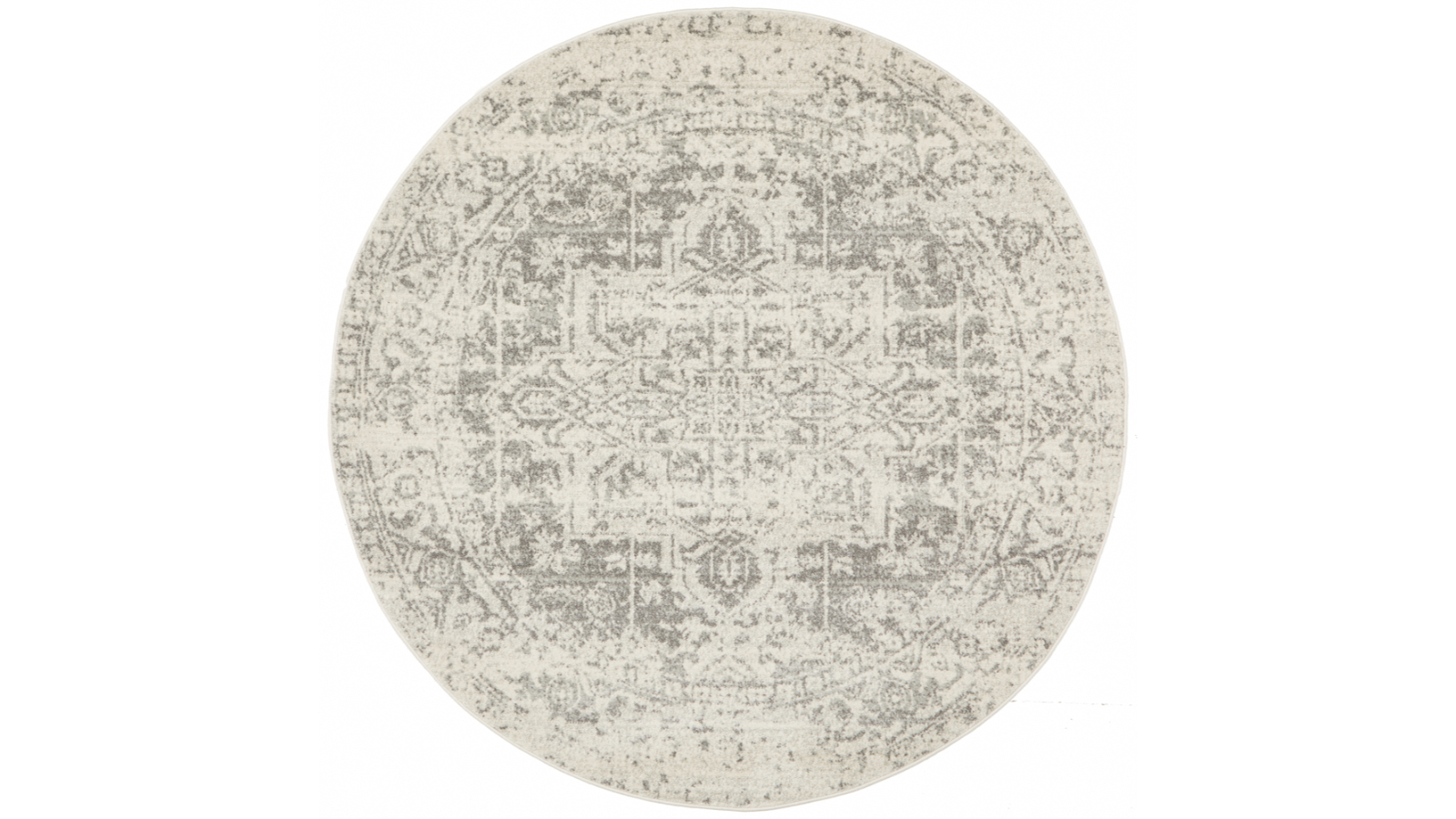 The Weave Studio Awaken 253 White/Silver Round Rug - 240 x 240cm