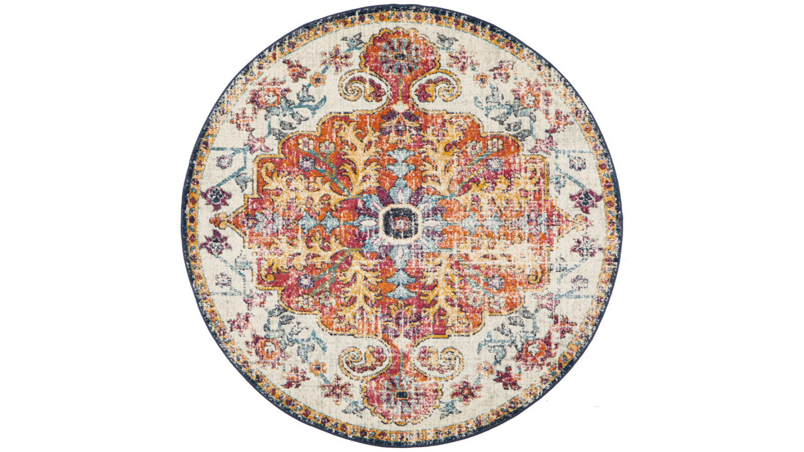 The Weave Studio Awaken 254 White Round Rug - 240 x 240cm