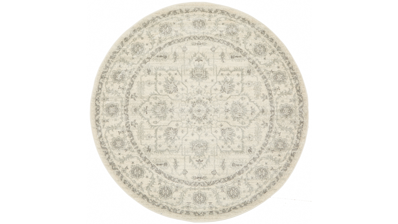 The Weave Studio Awaken 261 White Round Rug - 240 x 240cm
