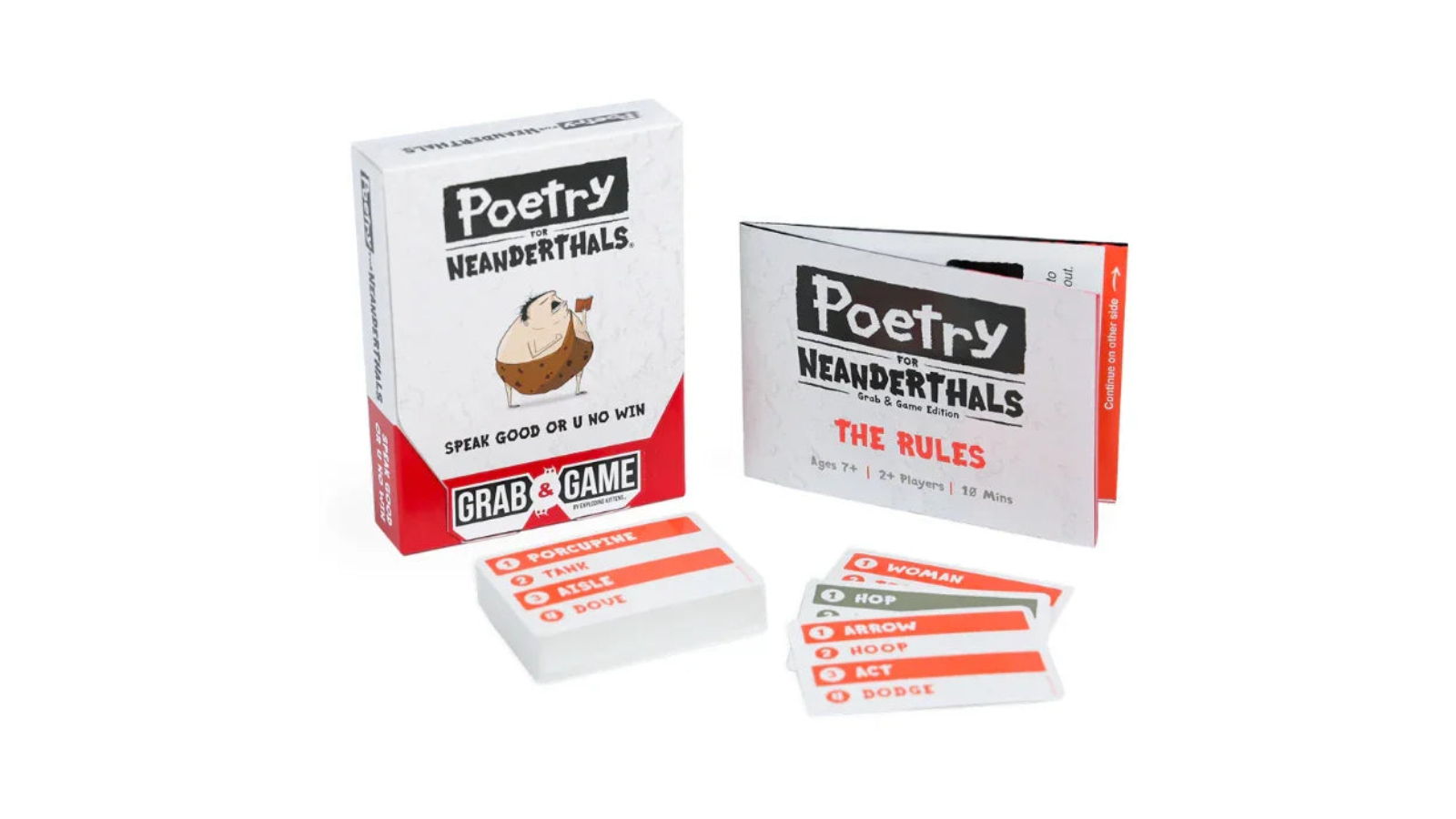 Exploding Kittens Grab and Game Poetry for Neanderthals Party Games