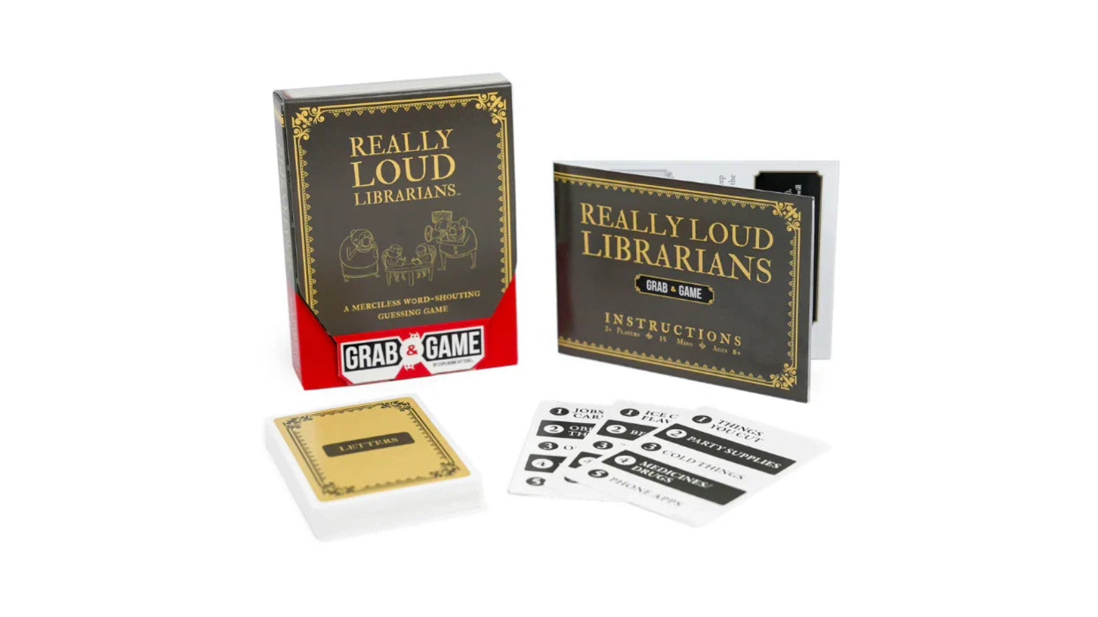 Exploding Kittens Grab and Game Really Loud Librarians Party Game