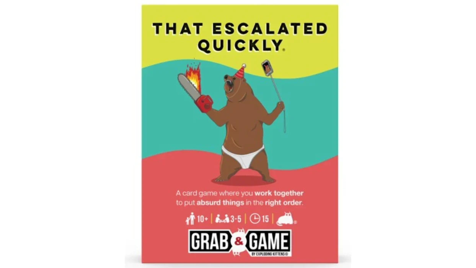 Exploding Kittens Grab and Game that Escalated Quickly Party Game