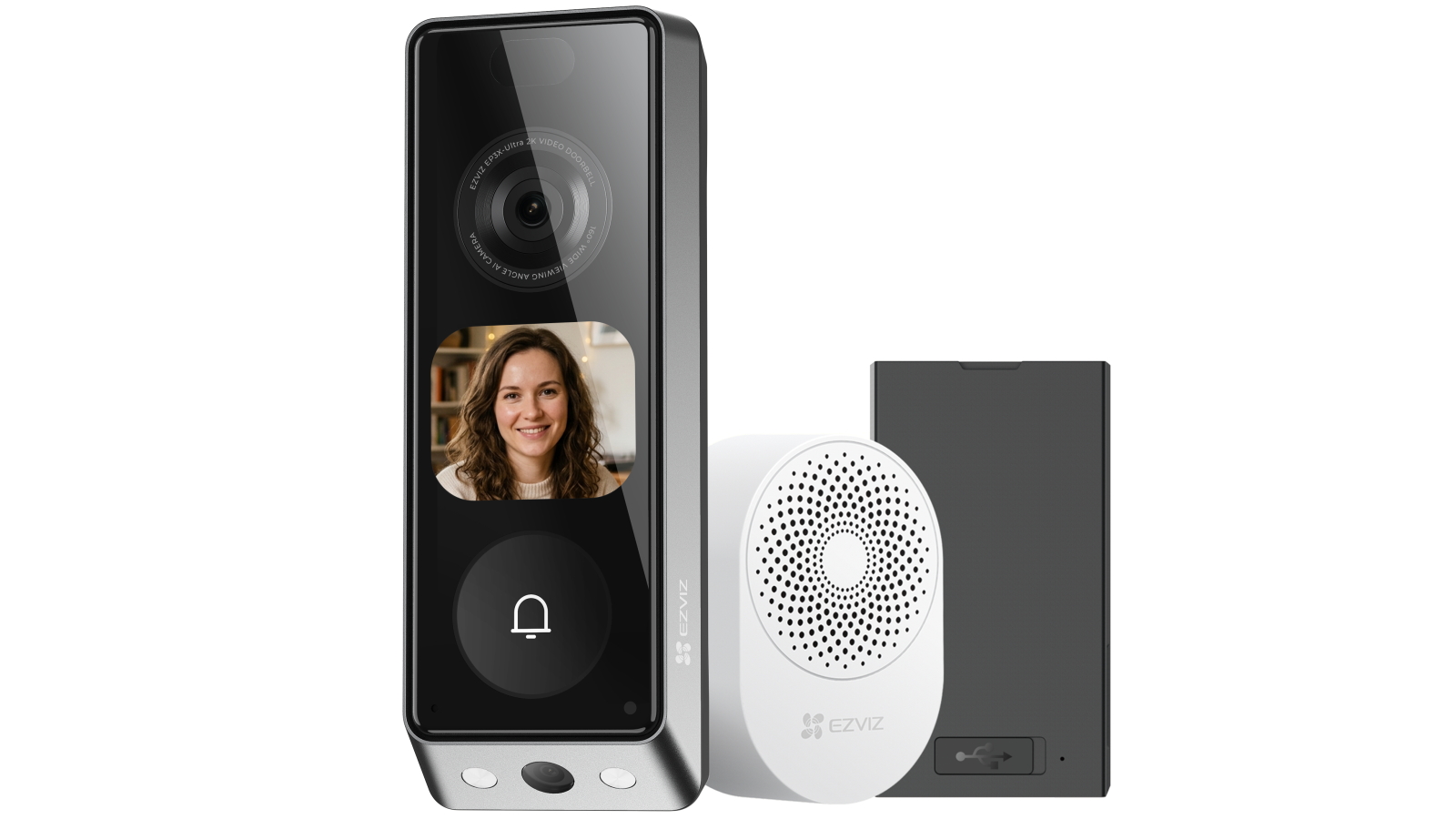 EZVIZ EP8 Ultra Dual Camera Video Doorbell with Chime
