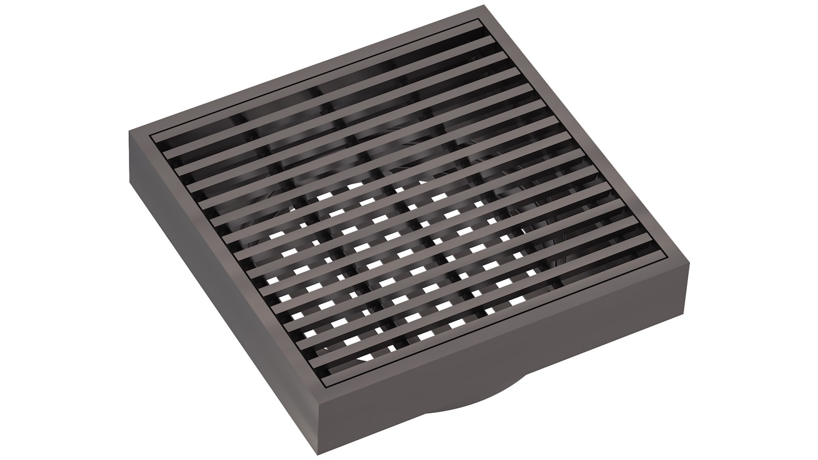 Linsol EzyFlow 110 Square Linear Heelguard Grate - Gunmetal