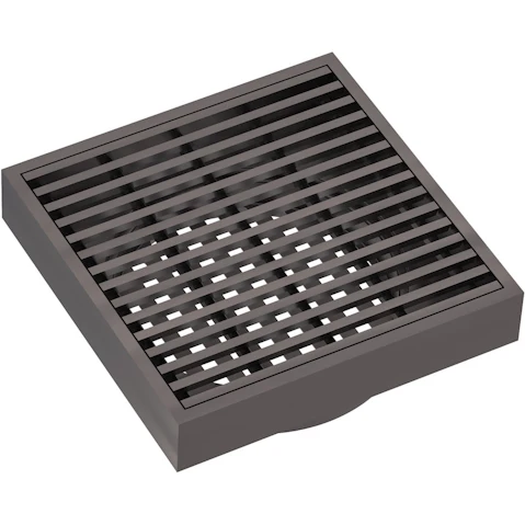 Linsol EzyFlow 110 Square Linear Heelguard Grate - Gunmetal