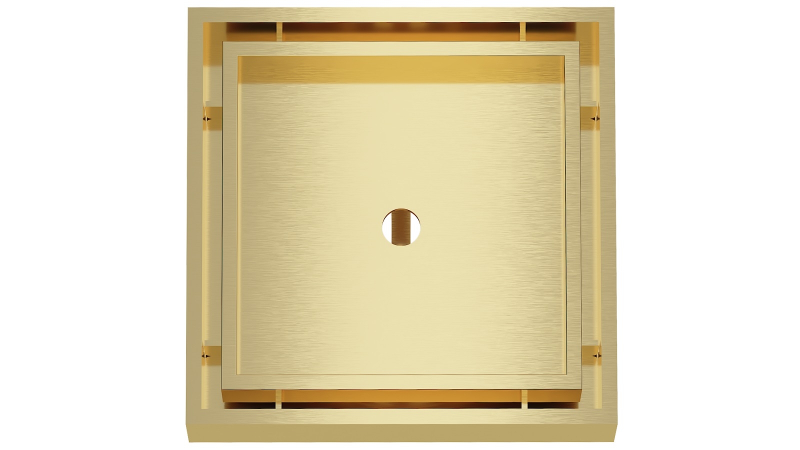 Linsol EzyFlow 110 Square Tile Insert Grate - Brushed Brass