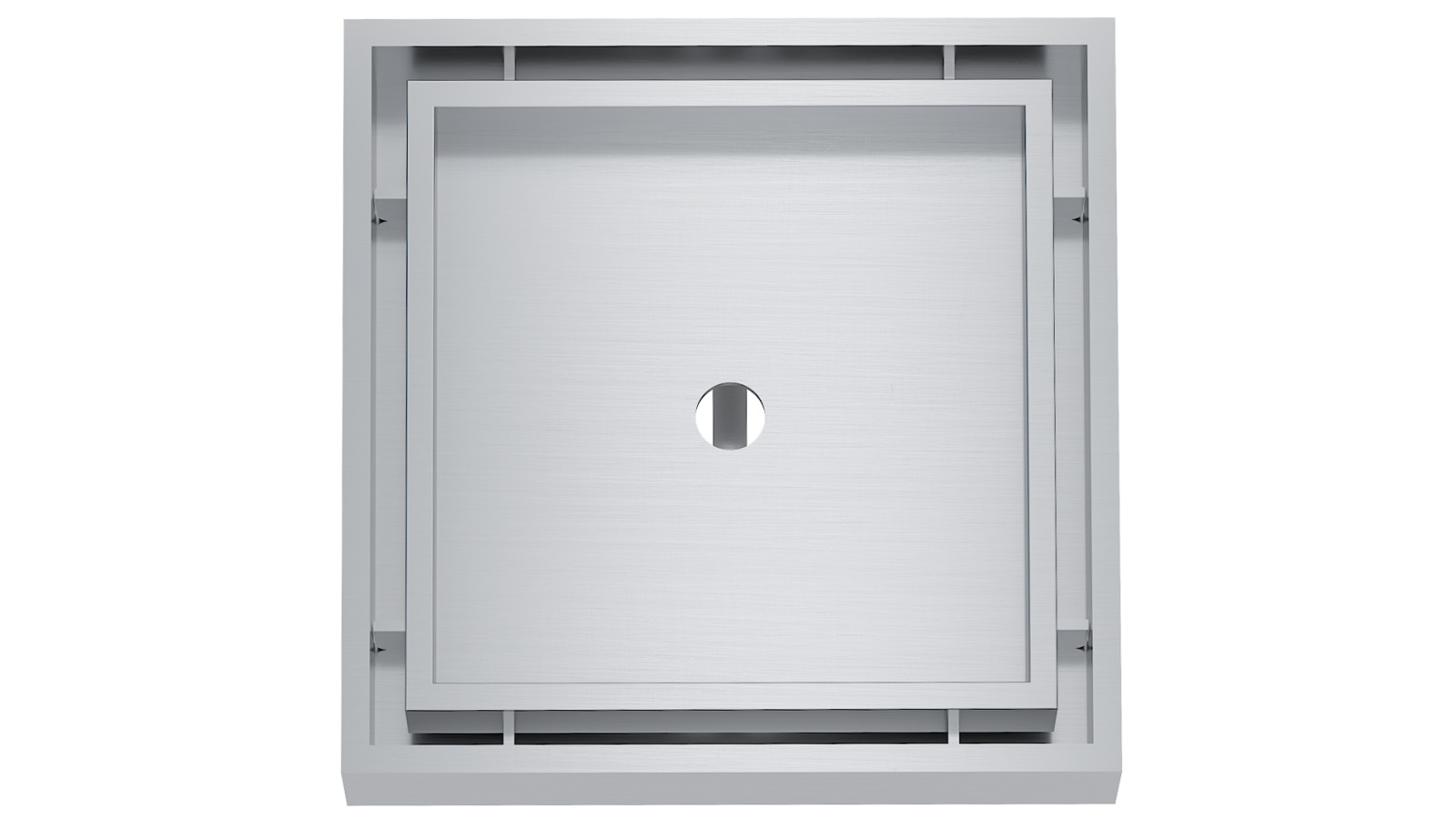 Linsol EzyFlow 110 Square Tile Insert Grate - Brushed Steel