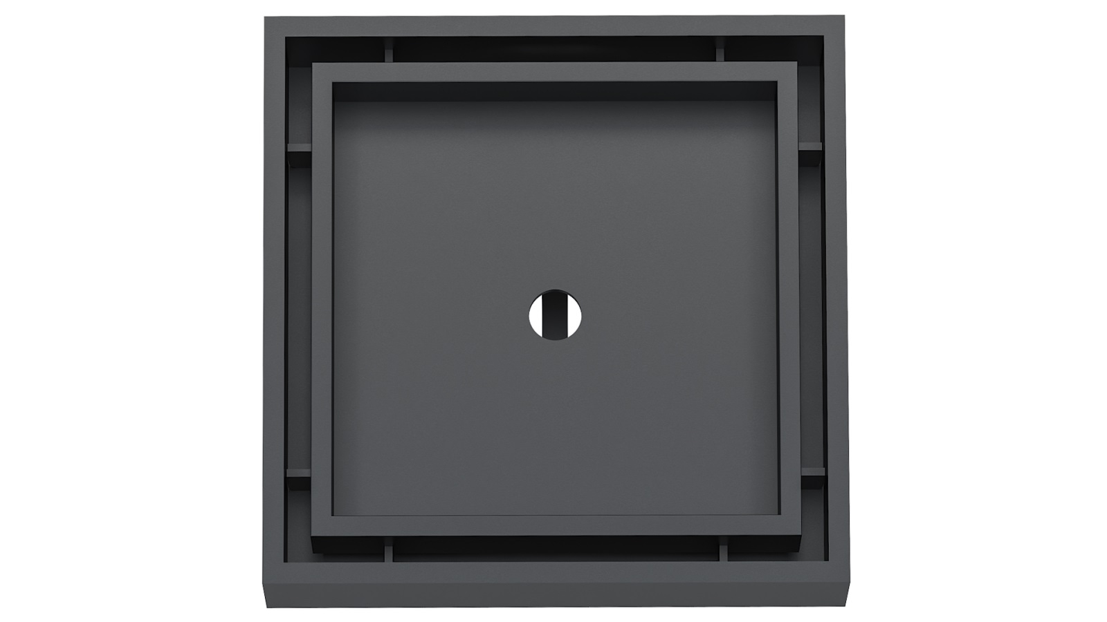 Linsol EzyFlow 110 Square Tile Insert Grate - Matte Black