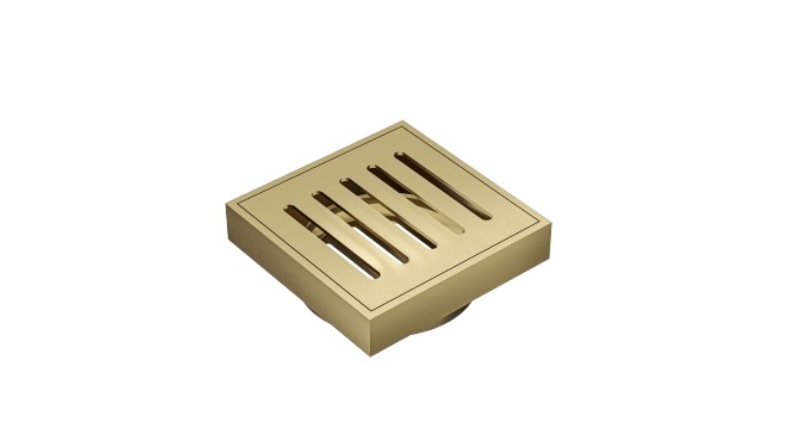 Linsol Ezyflow 110mm Vertical Pressed Square Waste DN89 - Brushed Brass