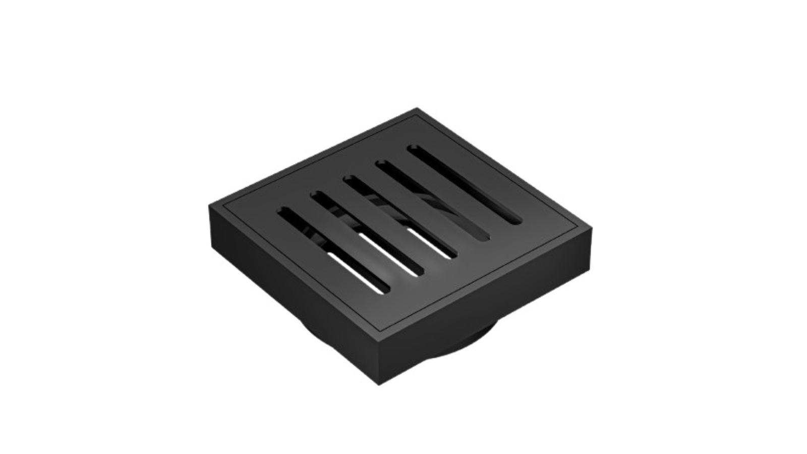 Linsol Ezyflow 110mm Vertical Pressed Square Waste DN89 - Matte Black 