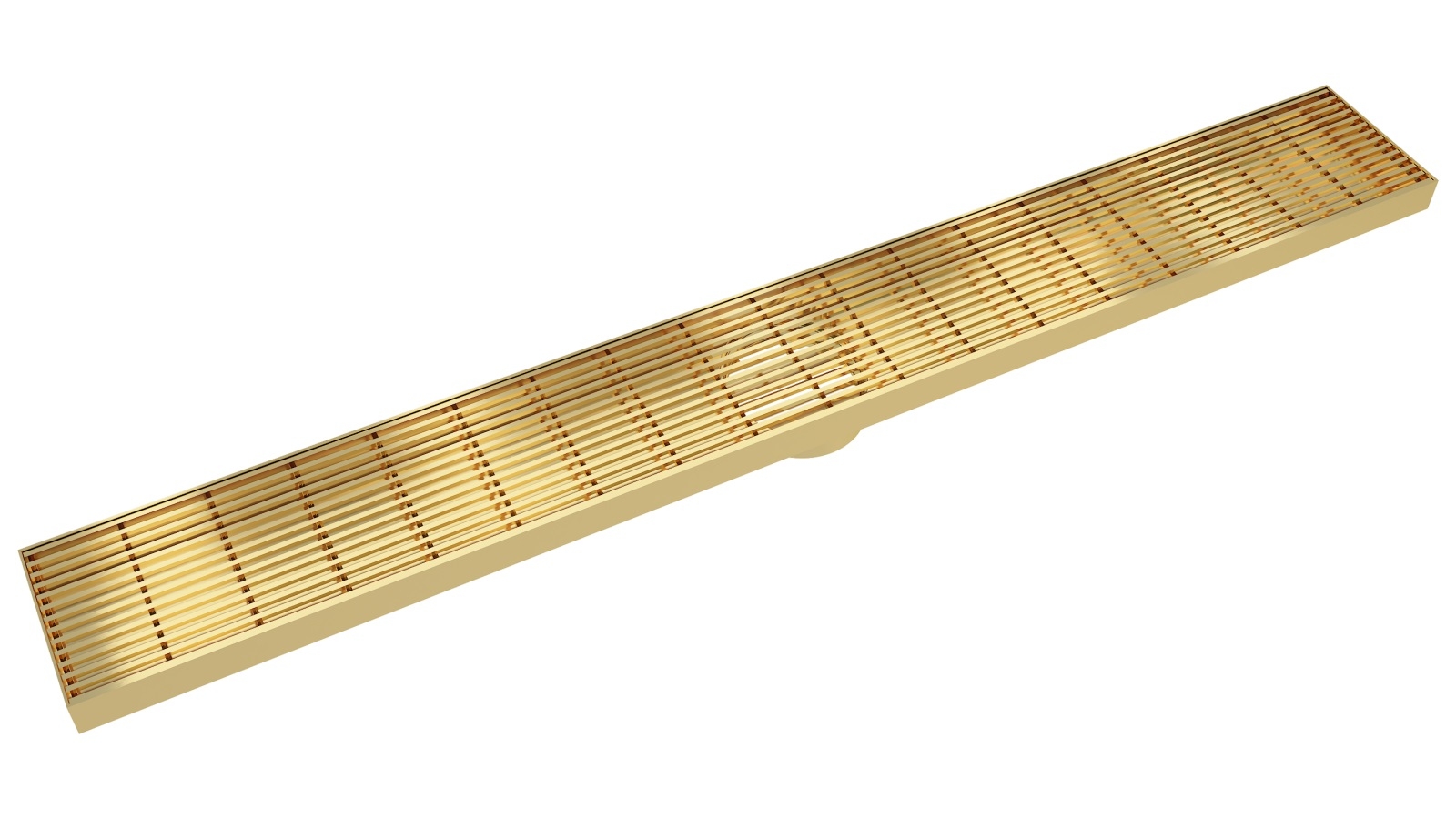 Linsol EzyFlow 800 Linear Heelguard Channel Grate - Brushed Brass