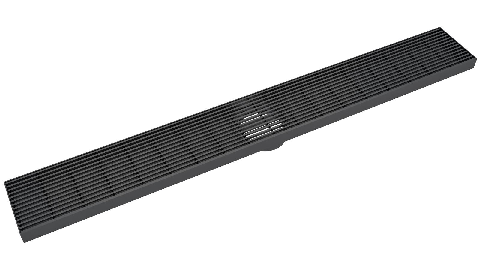 Linsol EzyFlow 800 Linear Heelguard Channel Grate - Matte Black