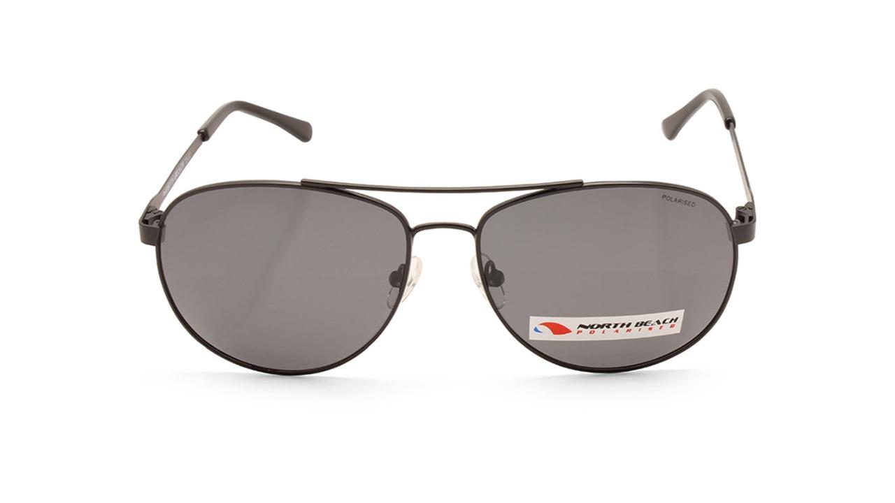 North Beach 70462 Unisex Rockling Polarised Sunglasses - Matte Black/Grey Smoke