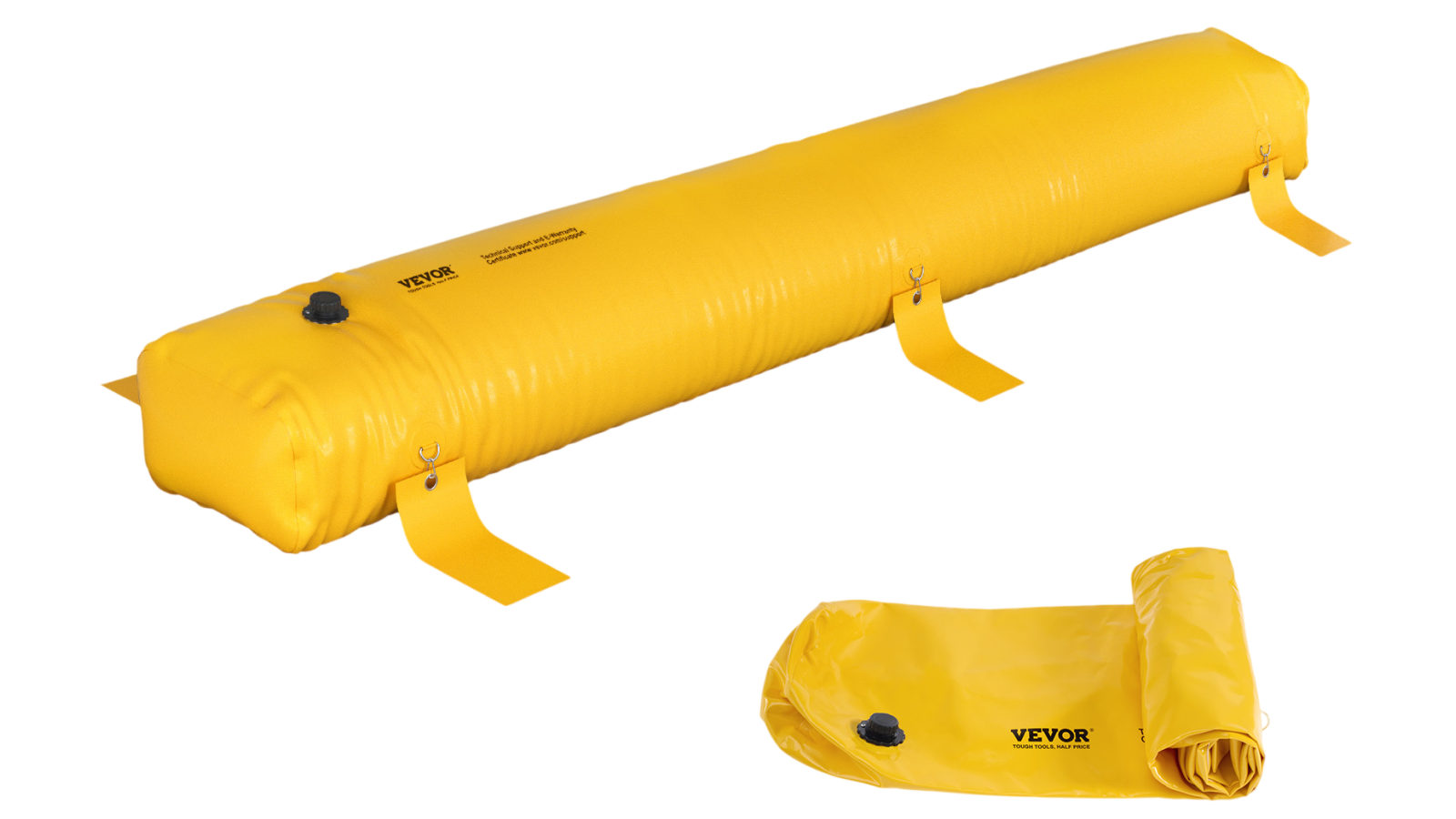 Vevor Flood Barrier Hydro Barrier 12-inch Length x 12-inch Height for Water Diversion