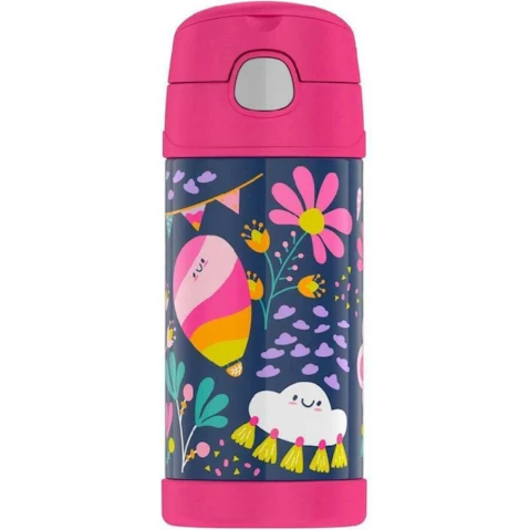 Thermos Funtainer Stainless Steel Drink Bottle 355ml - Whimsical Clouds.