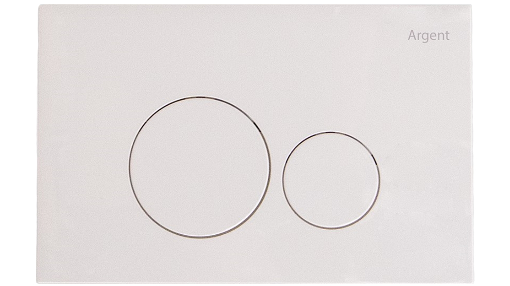 Argent Grace Mechanical Round Flush Plate - White