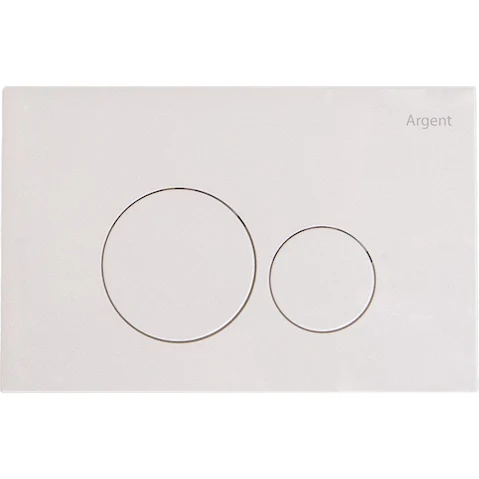 Argent Grace Mechanical Round Flush Plate - White