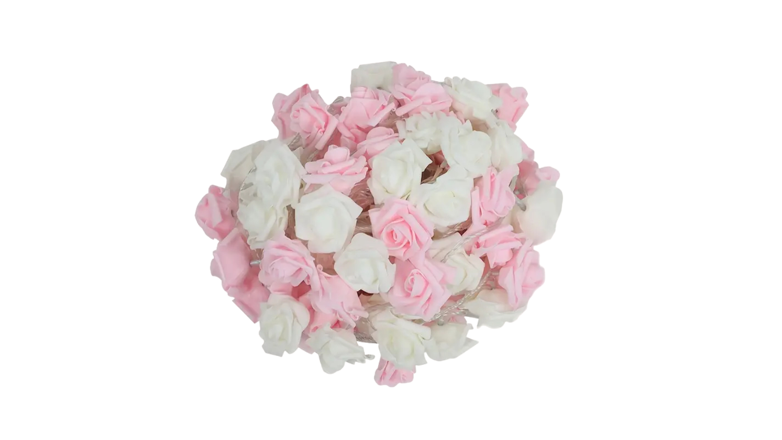 TM LED Foam Rose Flower String Light - Pink/White