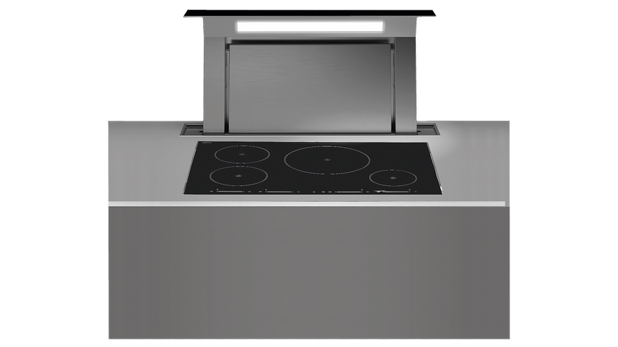 Falmec Downdraft 90 Rangehood with 1000m3/h Motor Output - Black Glass