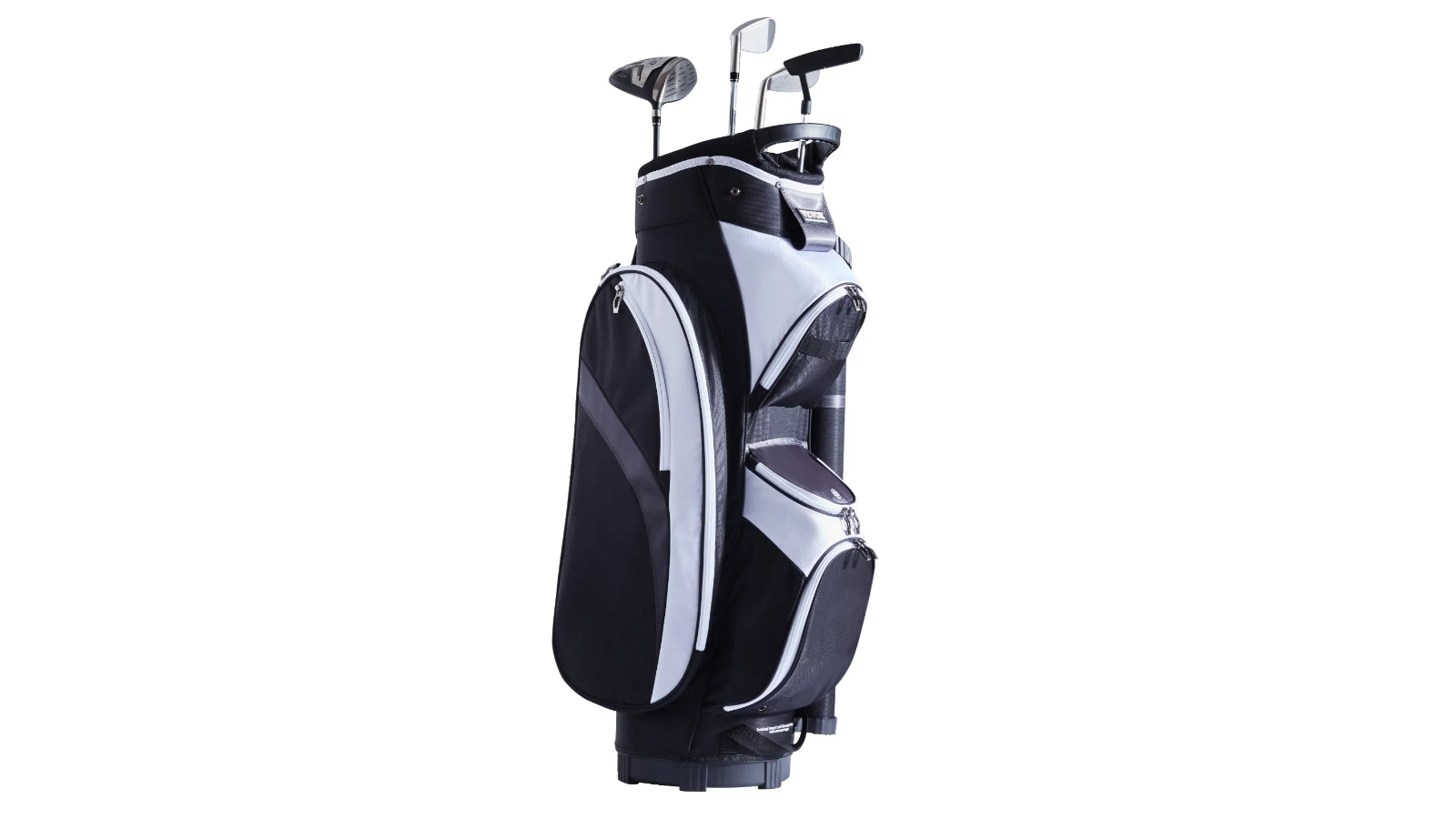 Pretty & Practical Detachable Straps Golf Cart Bag with 14 Way Organizer - Black