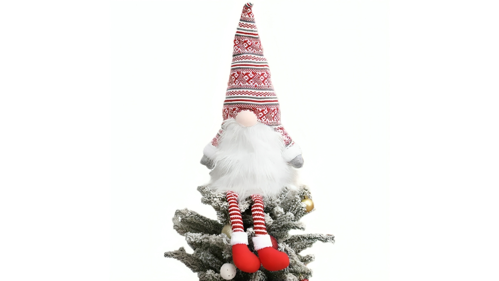 NNETM Jolly Gnome Guardian A Whimsical Christmas Tree Topper