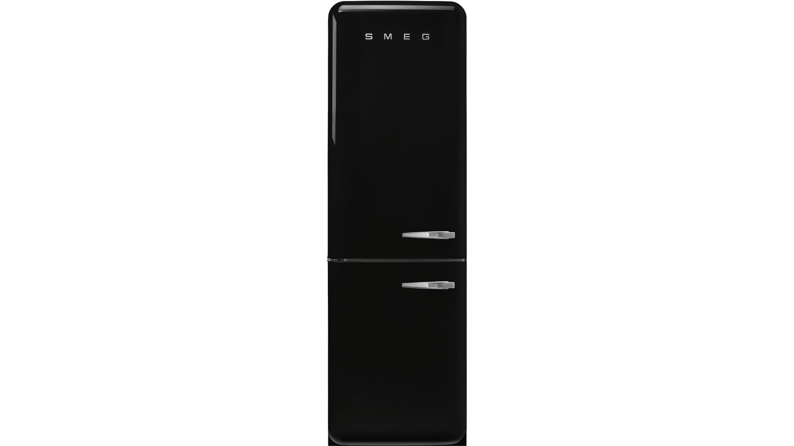 Smeg 331L 50's Style Retro Left Hinge Bottom Mount Fridge  - Black