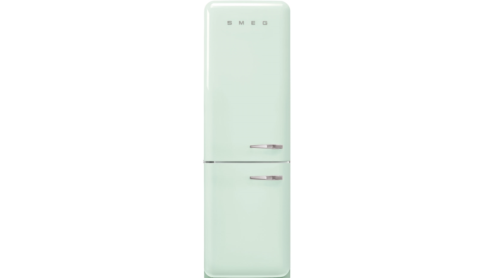 Smeg 331L 50's Style Retro Left Hinge Bottom Mount Fridge - Pastel Green