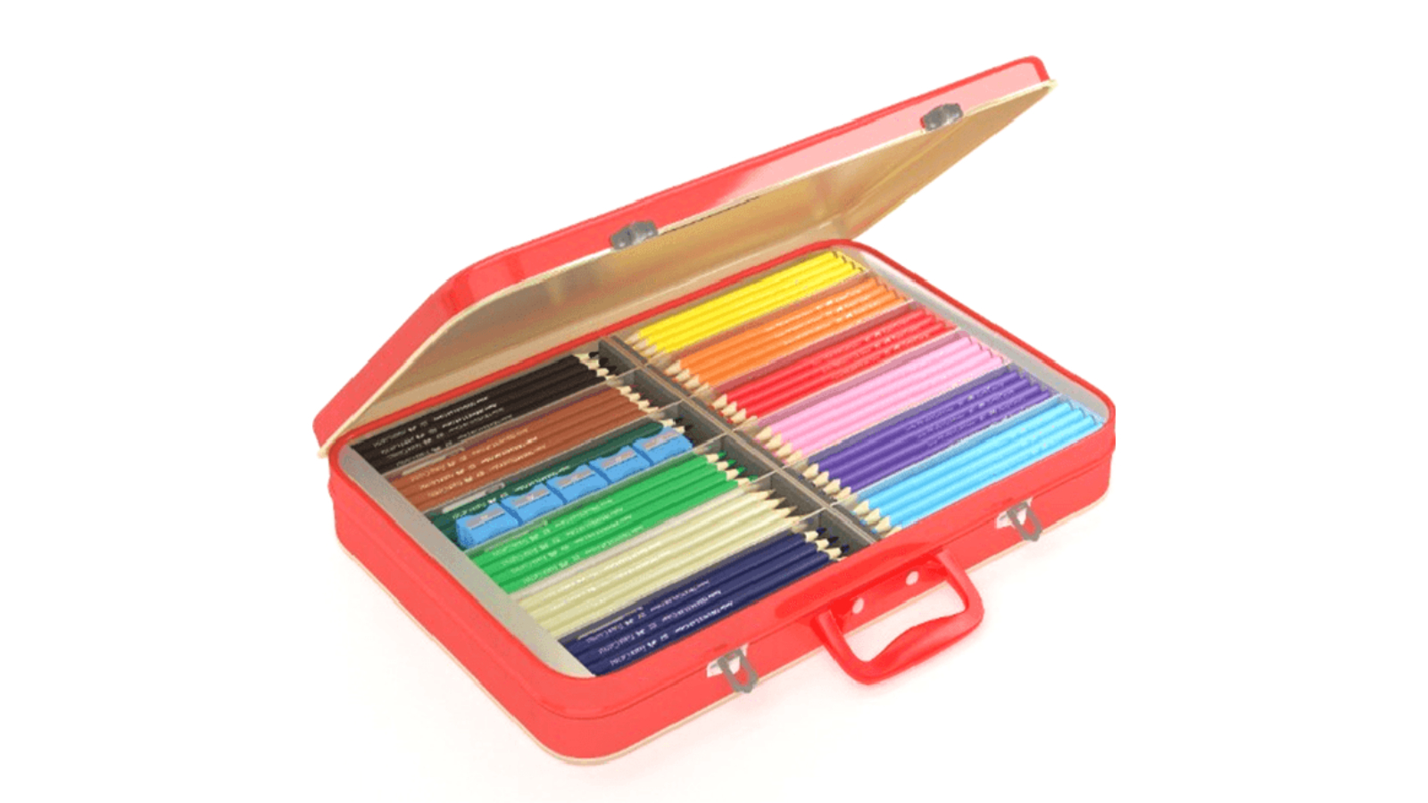 Faber Castell Pack of 300 WaterColour Coloured Pencil + Sharpener 12 Colour Case Set
