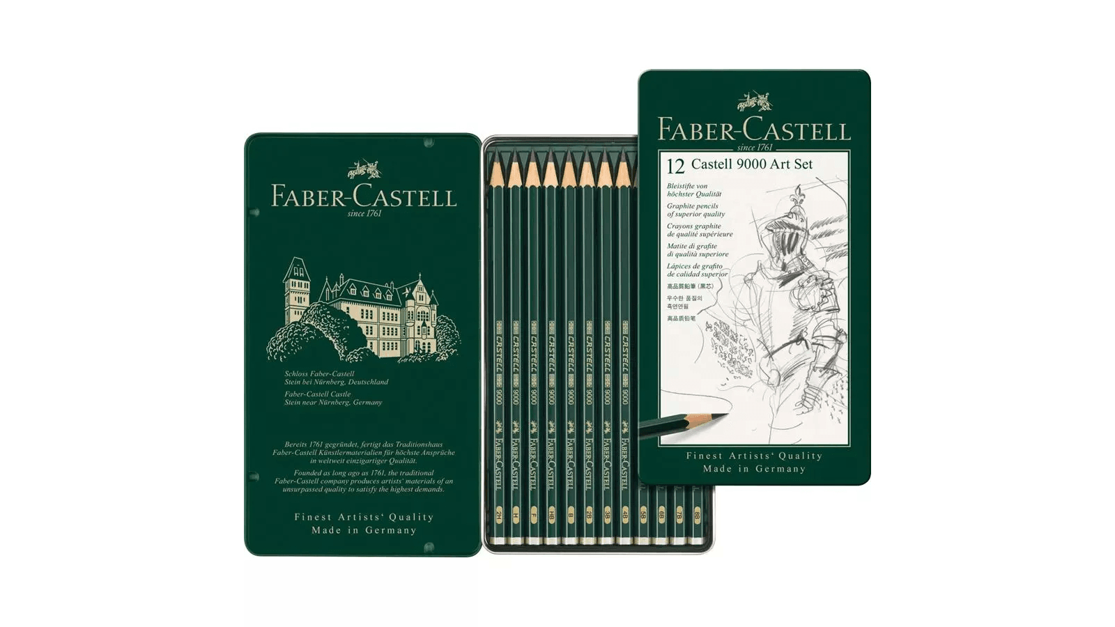 Faber Castell 12 Piece 9000 Art Sketching Graphite Pencil | Harvey Norman