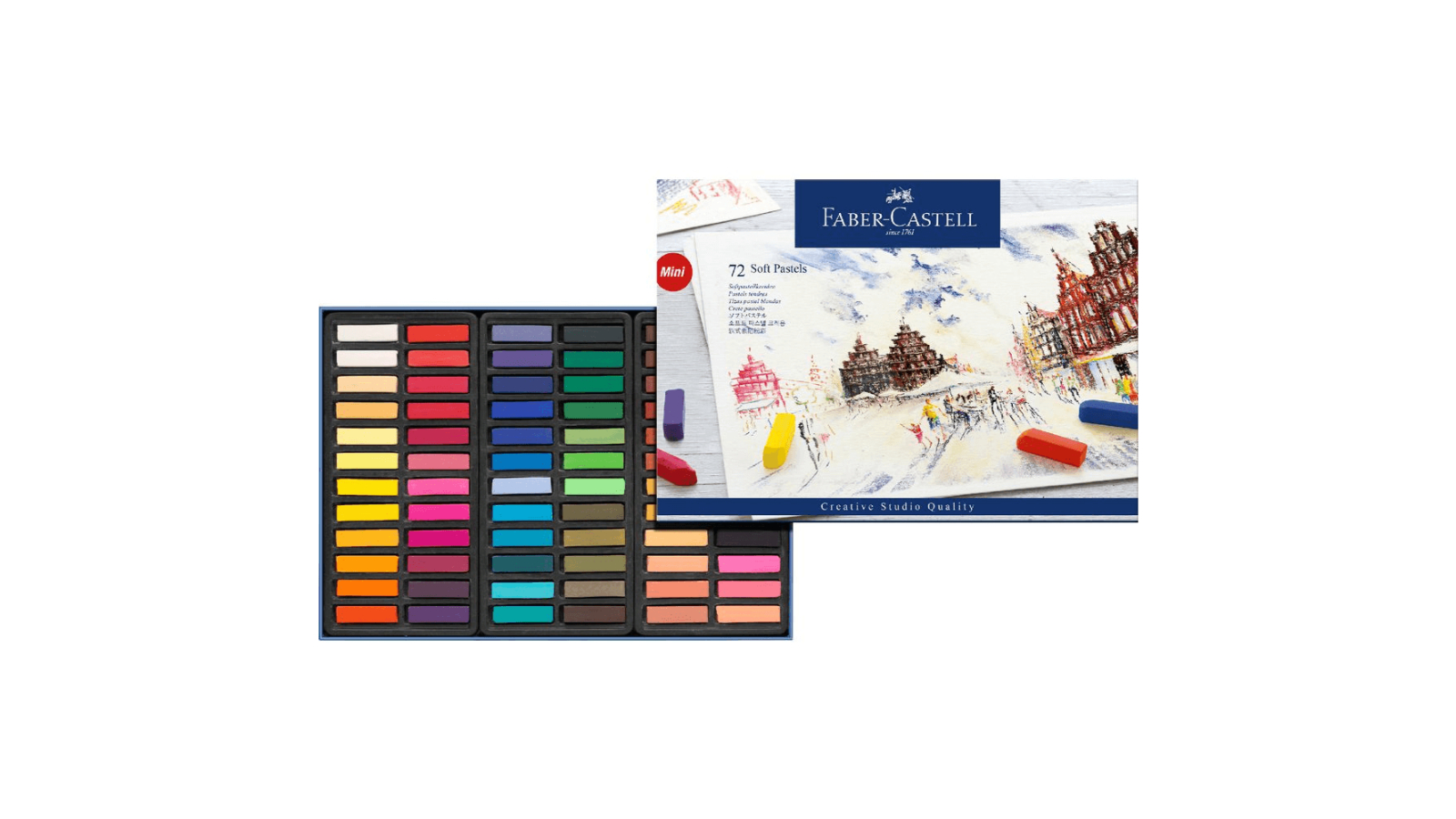 Faber Castell Pack of 72 Soft Pastel Crayon Colour Set