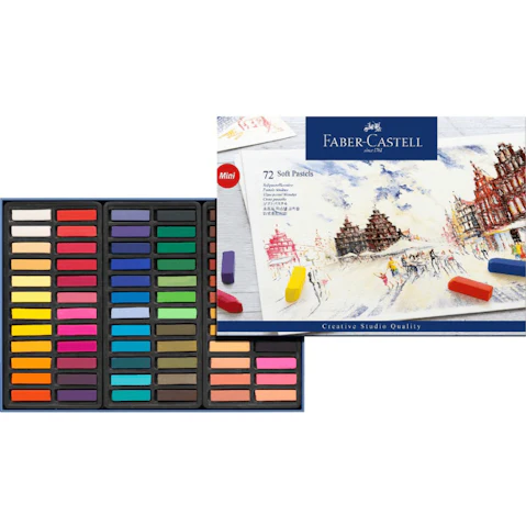 Faber Castell Pack of 72 Soft Pastel Crayon Colour Set