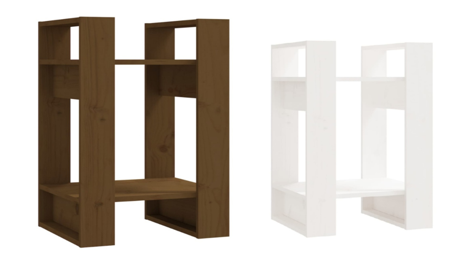vidaXL Solid Pine Wood 41 x 35 x 57cm Book Cabinet/Room Divider
