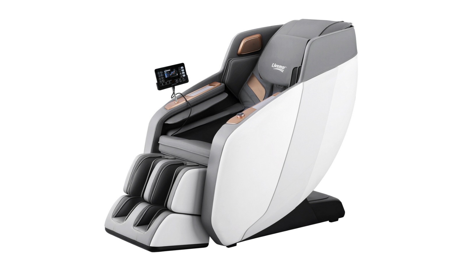 Livemor Rowa Electric Recliner Double Core Mechanism Massage Chair - White