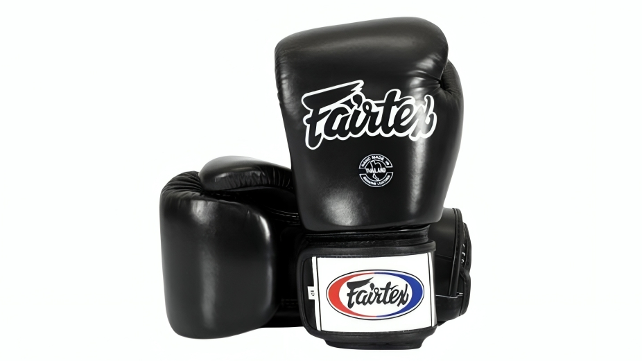 Fairtex Black Muay Thai Kickboxing Punching Training Gloves - 6oz