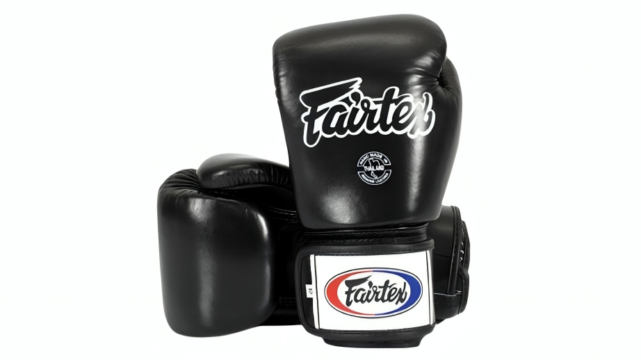 Fairtex Black Muay Thai Kickboxing Punching Training Gloves - 14oz