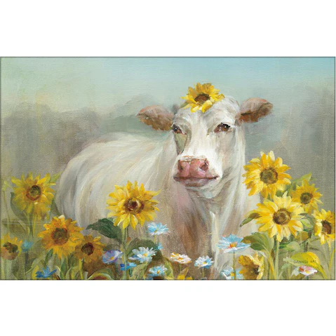 La Grolla Farm and Field I Blue Sky Crop Unframed Canvas Wall Art
