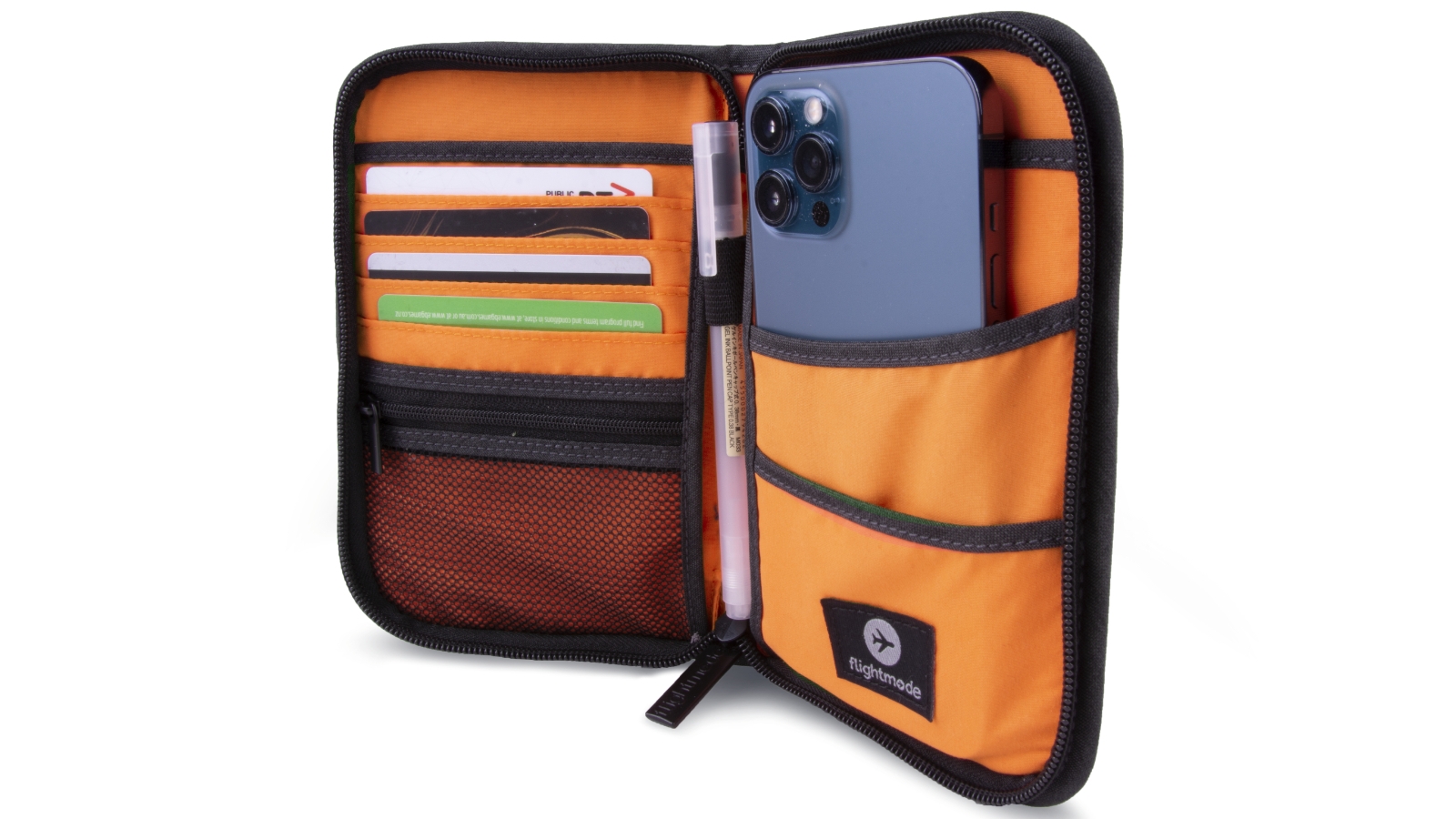 Flightmode Charcoal RFID Travel Wallet