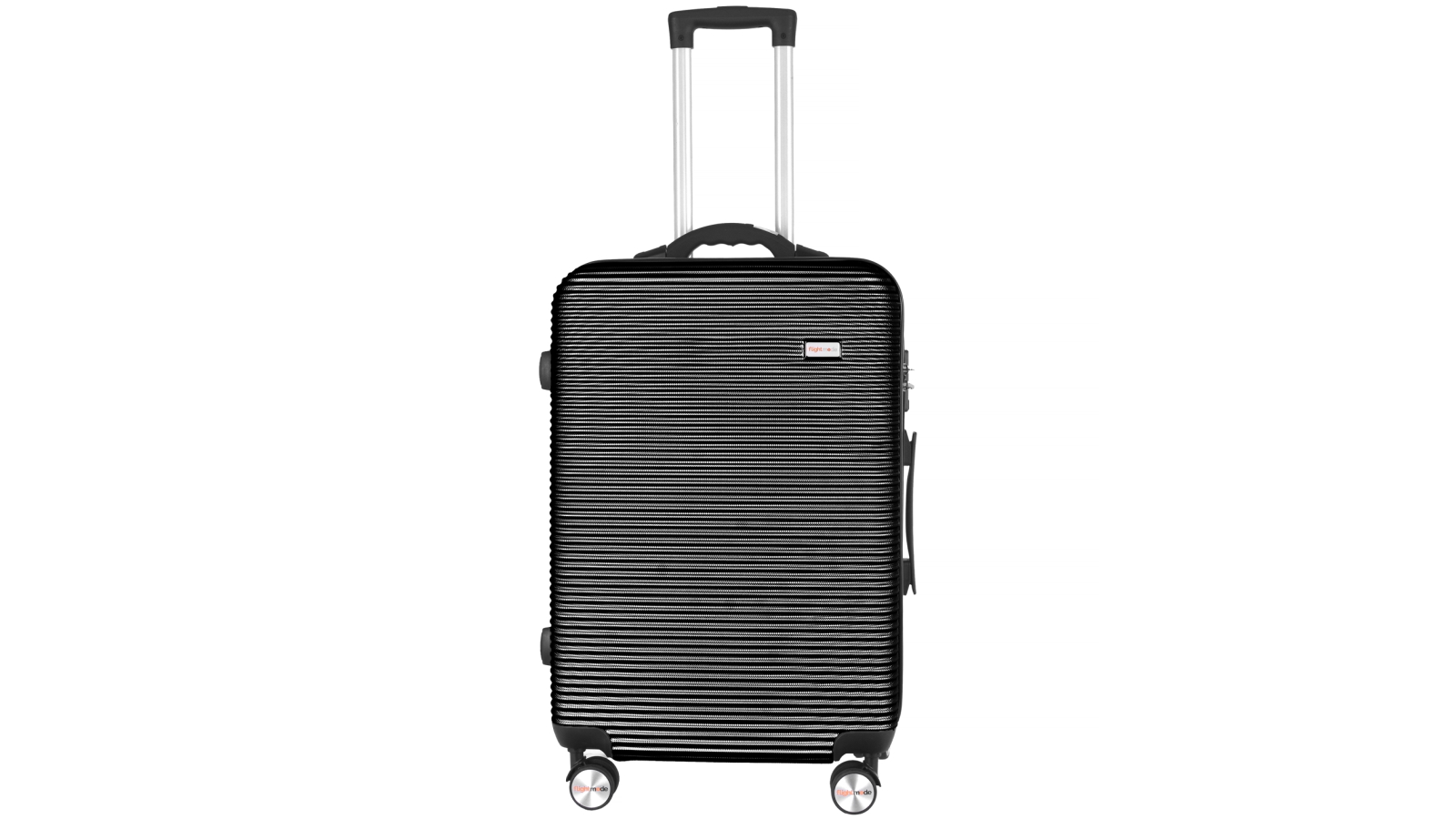 Flightmode 24-inch Lightweight Suitcase with Digital Scale and USB Charging - Black
