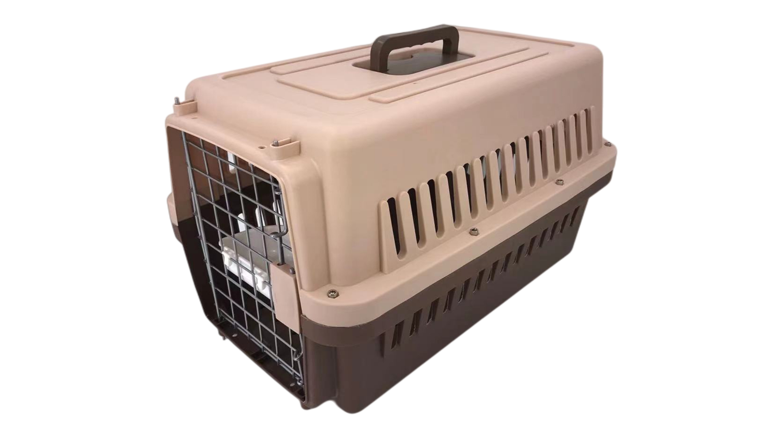 YES4PETS Medium Pet Cage with Bowl and Tray - Brown