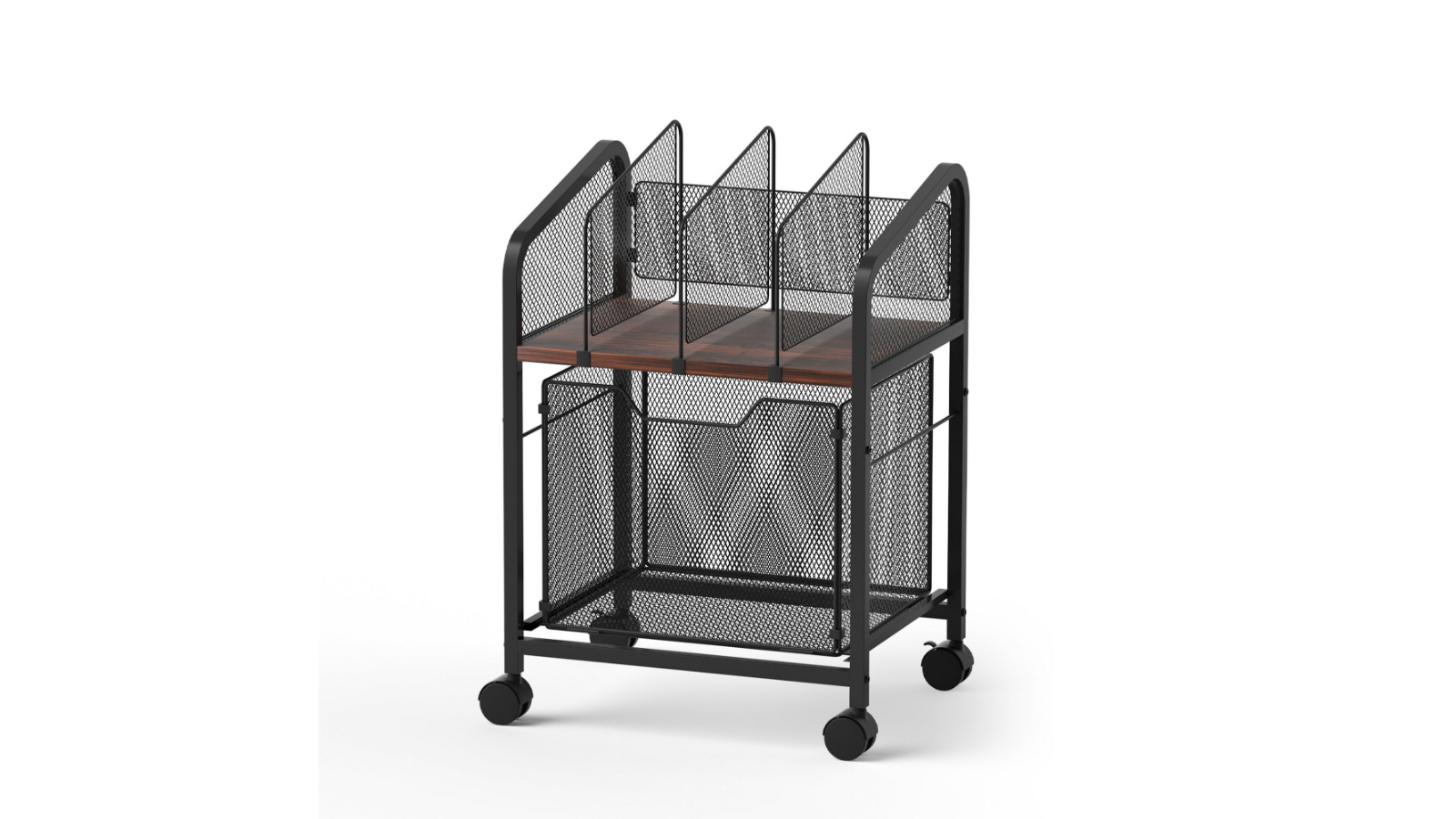 Artiss Mobile File Cabinet Rolling Storage with Locking Wheel - Black