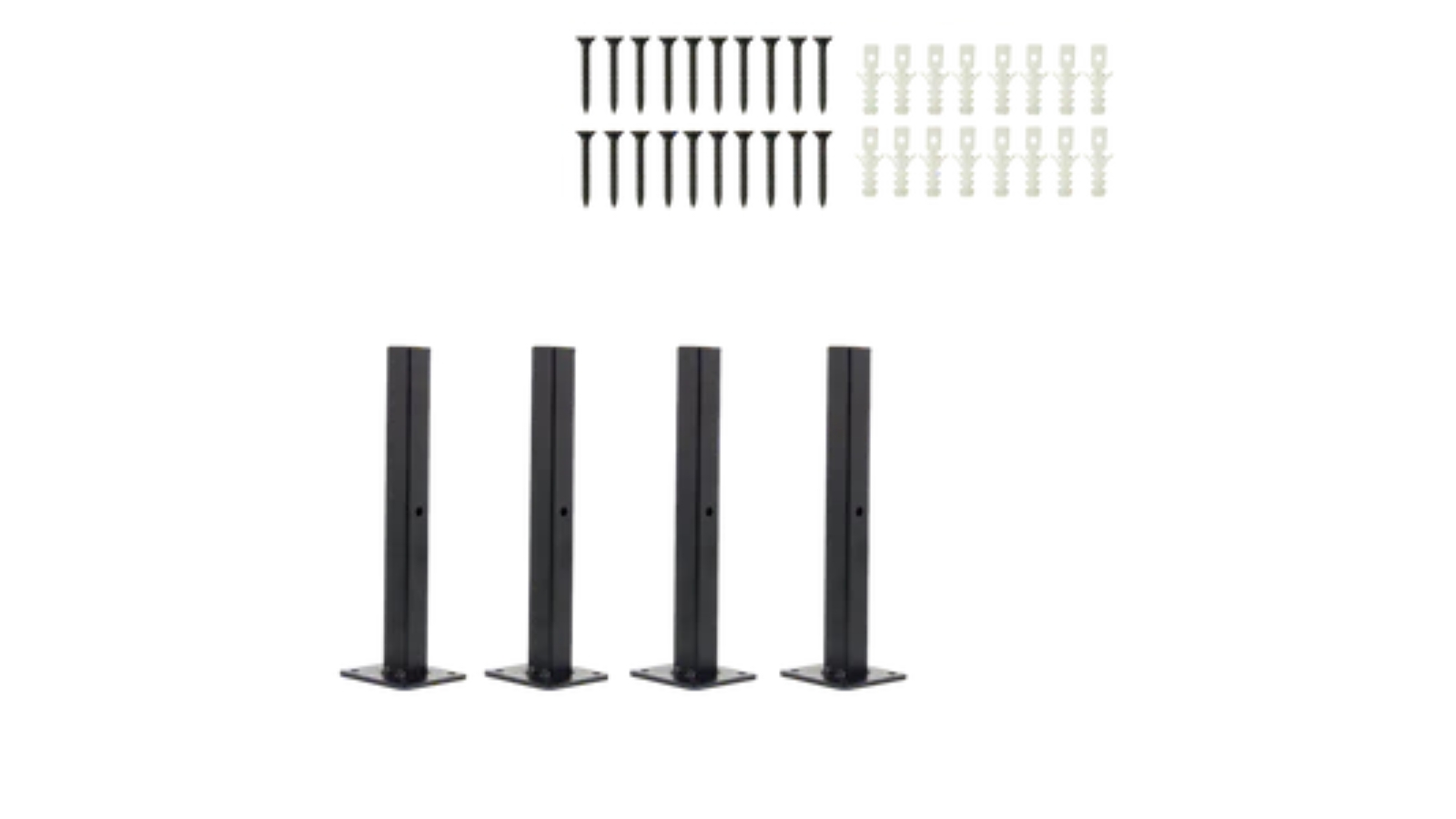 Serrano 4-Pack Floating Shelf Brackets Industrial Metal Shelving Supports - 20cm