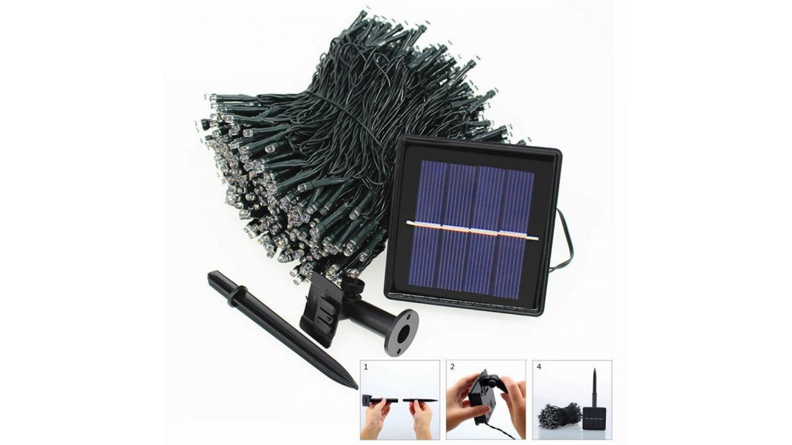 25m 200LED String Solar Powered Fairy Lights - Multicolour