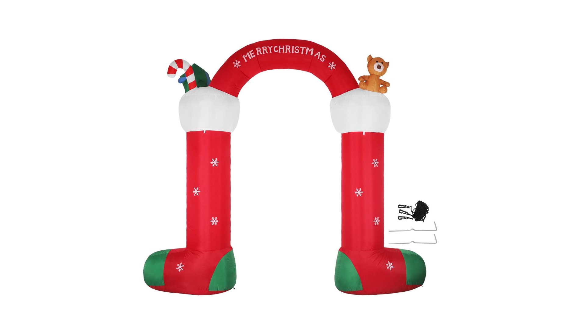 Santaco Christmas Inflatable LED Lights Decor Stocking Arch - 3 Metre