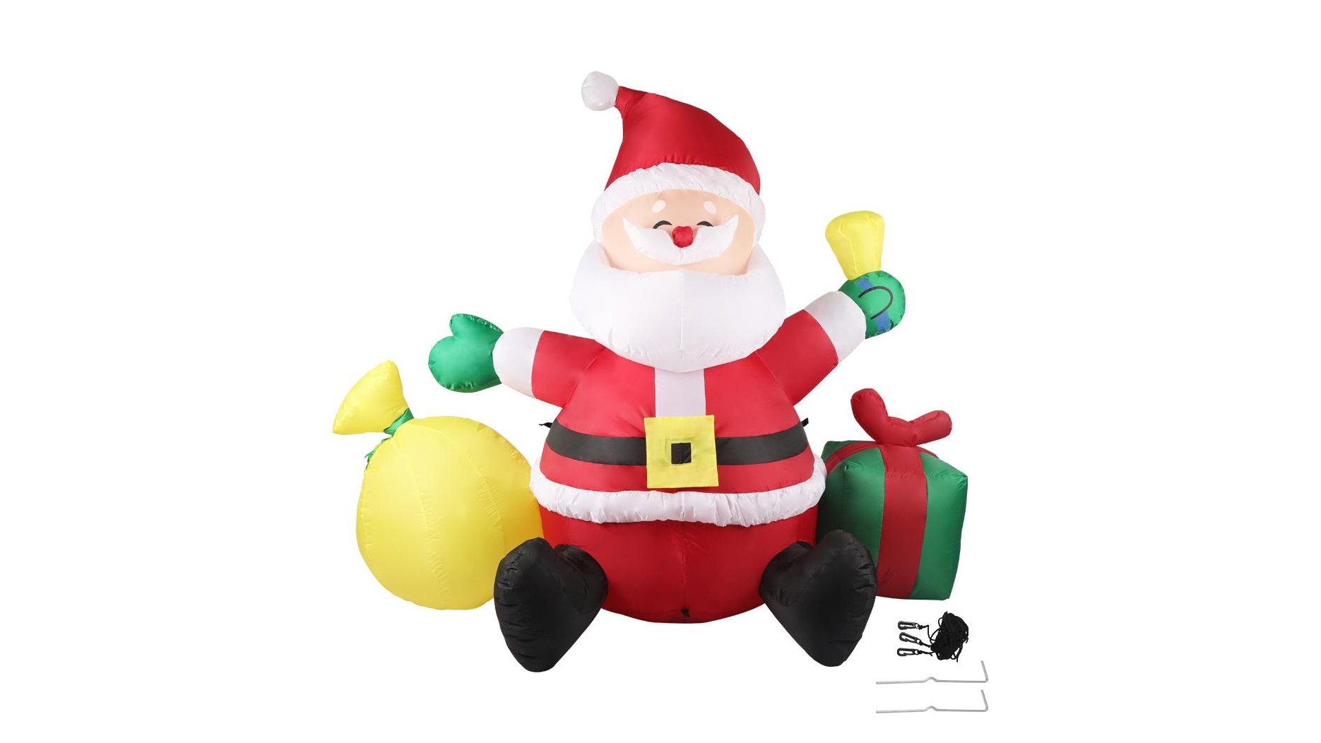 Santaco Inflatable Christmas LED Lights Outdoor Decorations - Santa