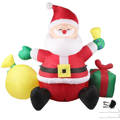 Santaco Inflatable Christmas LED Lights Outdoor Decorations - Santa