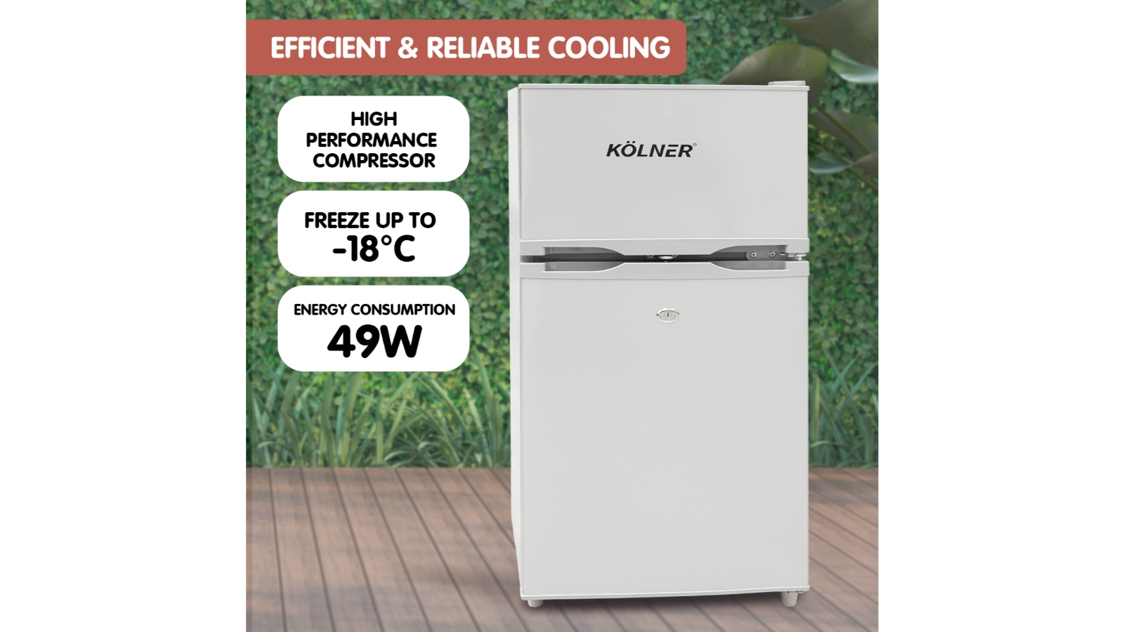 Kolner Portable Upright Fridge Freezer 105L Harvey Norman