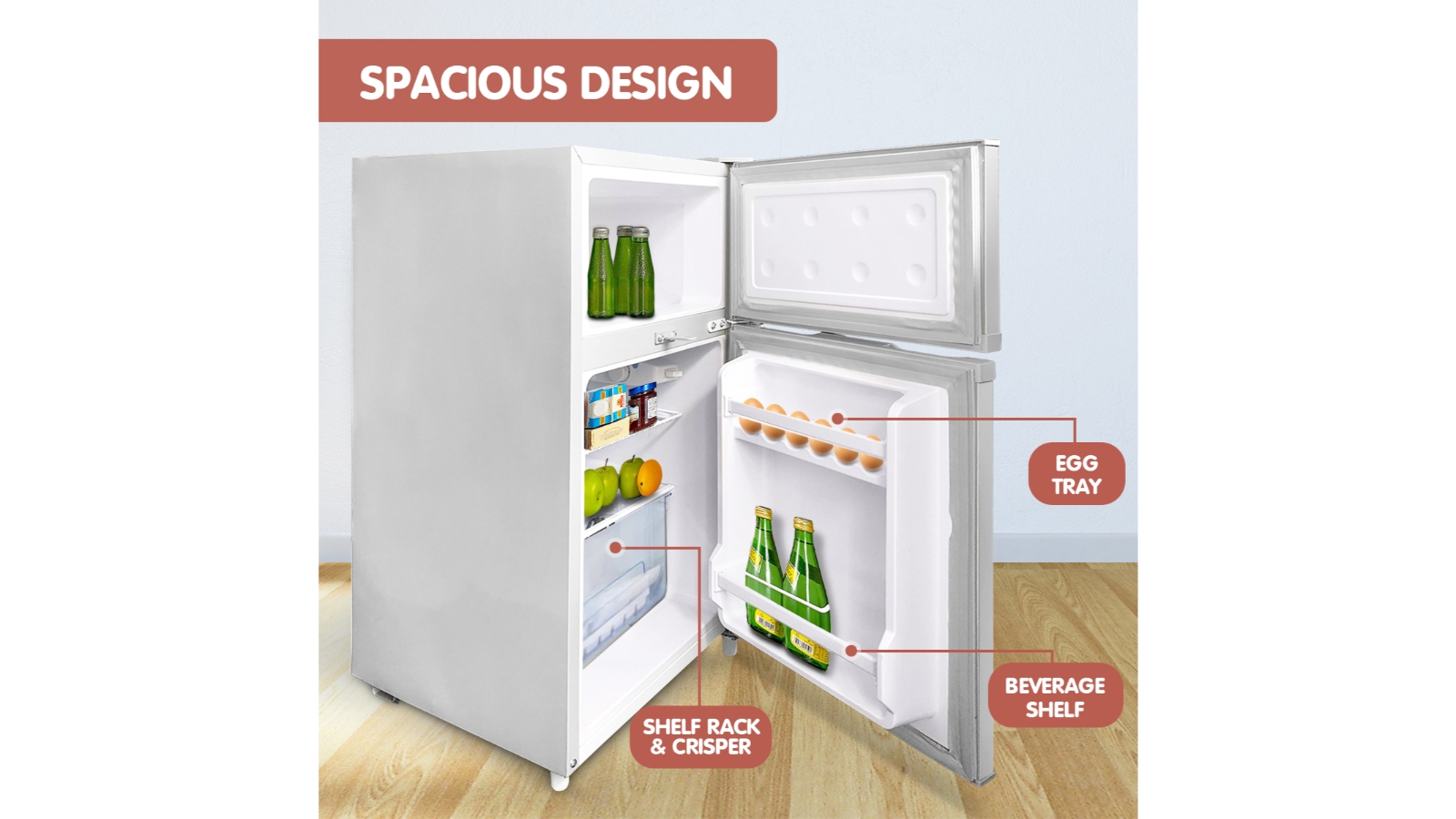 Kolner Portable Upright Fridge Freezer 105L Harvey Norman