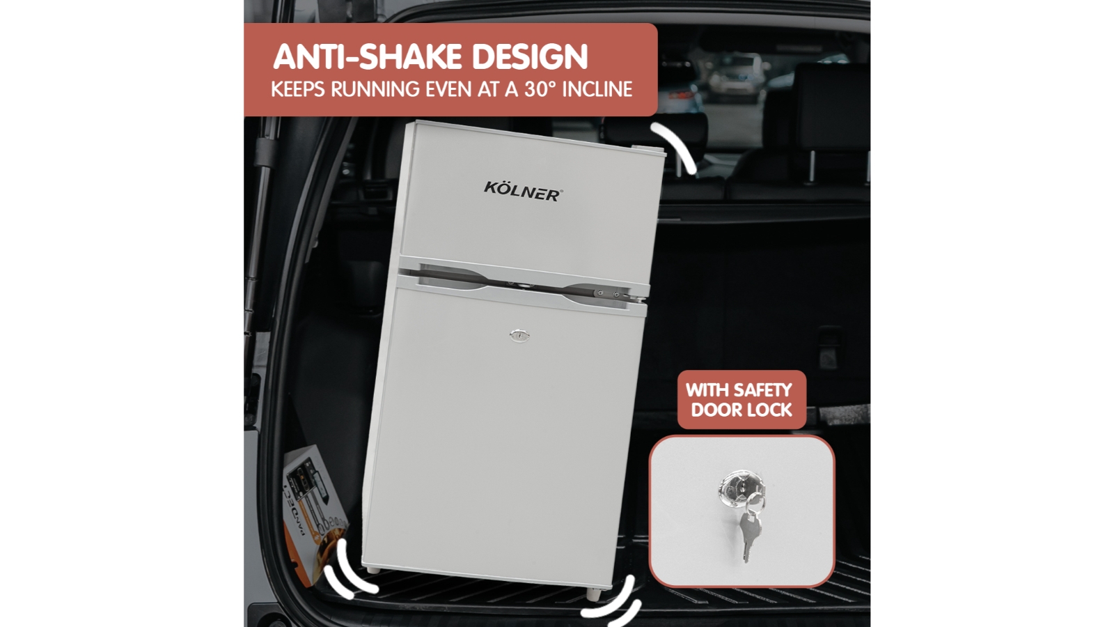 Kolner Portable Upright Fridge Freezer 105L Harvey Norman