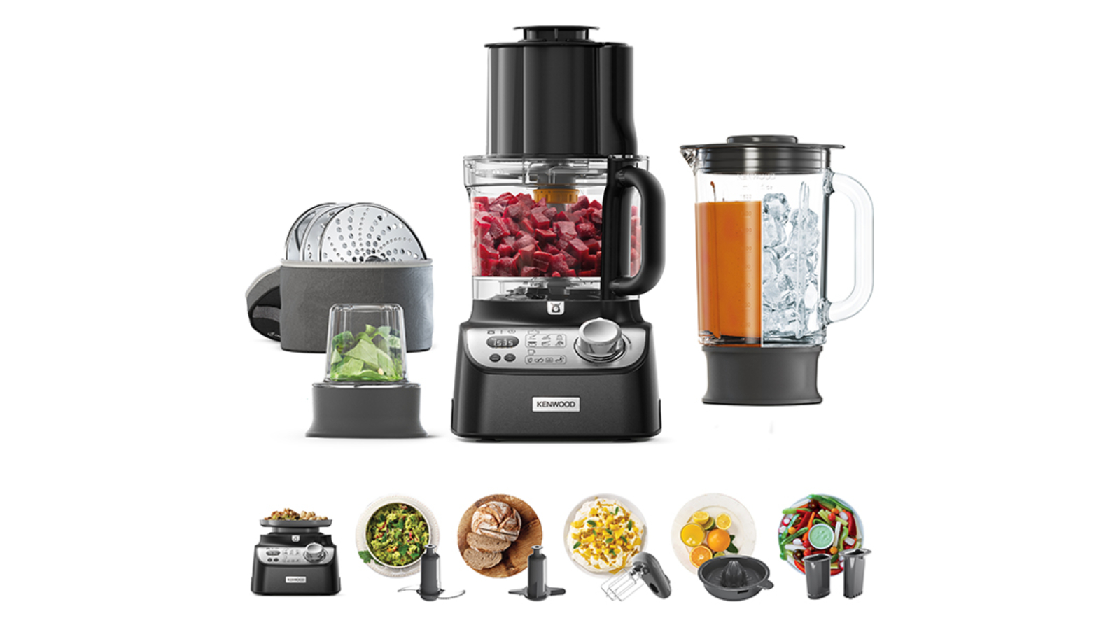 Kenwood MultiPro XL Weight+ Food Processor Black Harvey Norman