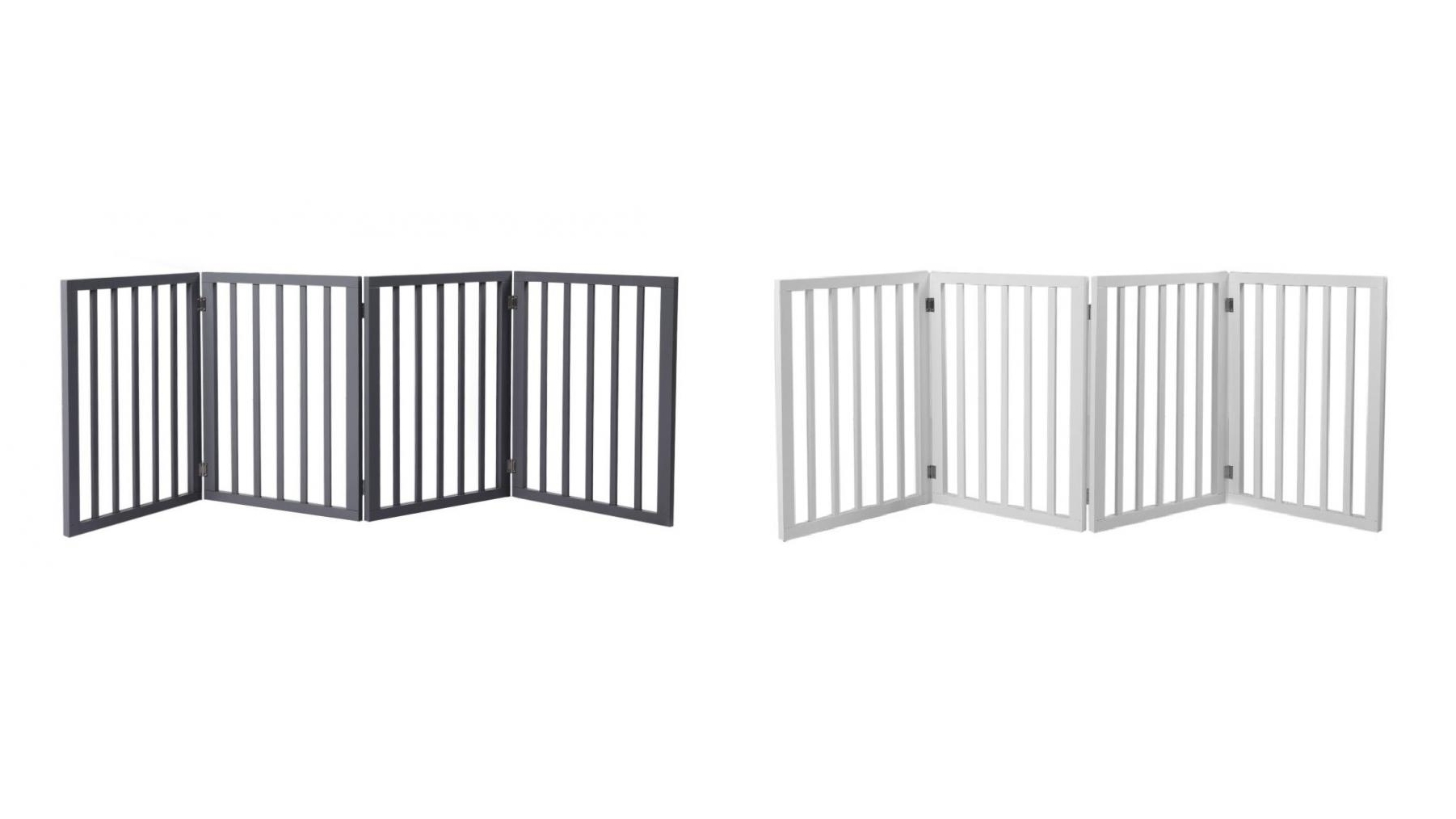 PaWz 4 Panel Wooden Pet Gate Dog Fence Retractable Barrier
